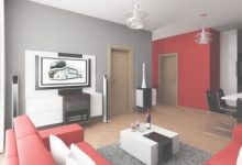 Grey Red Living Room Ideas