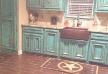 Distressed Turquoise Cabinet