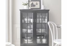Black Storage Cabinet With Glass Doors
