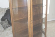 Antique China Cabinet Rounded Glass