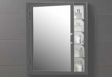 Black Mirrored Bathroom Cabinet