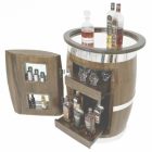 Oak Barrel Drinks Cabinet