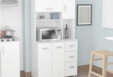 Kitchen Microwave Pantry Storage Cabinet
