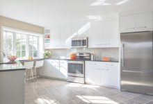 White Kitchen Cabinets Stainless Steel Appliances