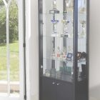 Black Glass Storage Cabinet