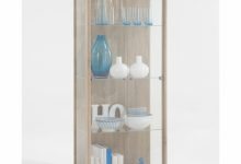 Light Oak Glass Display Cabinet