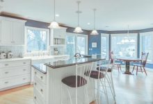 White Cabinets With Blue Walls