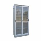 Metal Storage Cabinet With Glass Doors