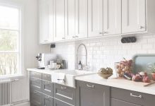 Kitchen Cabinets Dark Bottom White Top