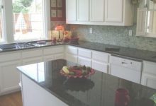 Peacock Green Granite With White Cabinets