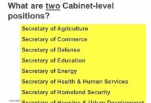What Are Two Cabinet Level Position