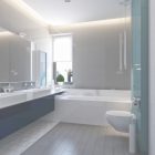 Blue And Gray Bathroom