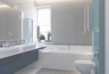 Blue And Gray Bathroom