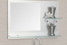 Frameless Beveled Bathroom Mirror