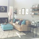 Grey And Turquoise Living Room