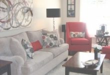 Gray And Red Living Room