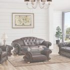 Brown Leather Living Room Set