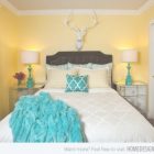 Turquoise Yellow Bedroom