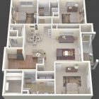 3 Bedroom Apartment Layout