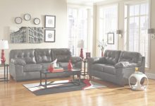 Gray Leather Living Room Set