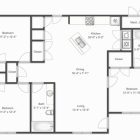 Three Bedroom Apartment Floor Plan