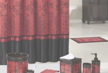 Red And Black Bathroom Sets