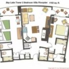 Bay Lake Tower 2 Bedroom Villa Floor Plan