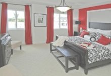 Black White Gray And Red Bedroom