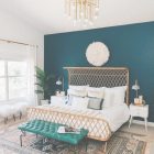 Teal Accent Wall Bedroom