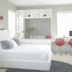 Red Grey And White Bedroom Decor