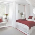 Red And White Bedroom