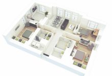 3 Bedroom House Floor Plans 3D