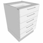 5 Drawer Kitchen Base Cabinet