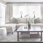 White Living Room Curtains