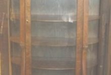 Antique Curved Glass China Cabinet