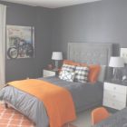 Grey And Orange Bedroom