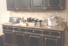 Dark Distressed Kitchen Cabinets