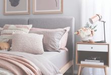 Peach And Grey Bedroom