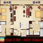Animal Kingdom 2 Bedroom Villa Floor Plan