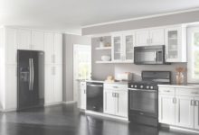 Black Appliances With White Cabinets