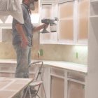 Spray Painting Cabinets White