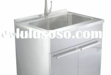 Stainless Steel Utility Sink Cabinet