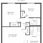 Two Bedroom Flat Floor Plan