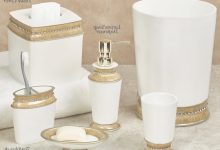 White And Gold Bathroom Accessories