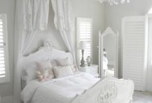 Grey And White Shabby Chic Bedroom