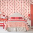 Red And White Wallpaper For Bedroom