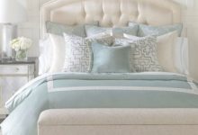Teal Cream And Gold Bedroom
