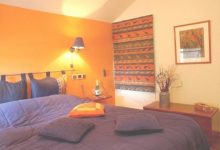 Beige And Orange Bedroom