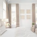 Beige And White Bedroom Curtains