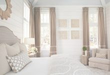 Beige And White Bedroom Curtains